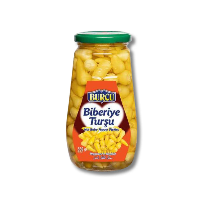 Burcu Hot Baby Pepper Pickles ホットベイビーペッパーピクルス 550g