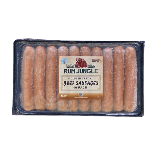 Rum Jungle beef sausages