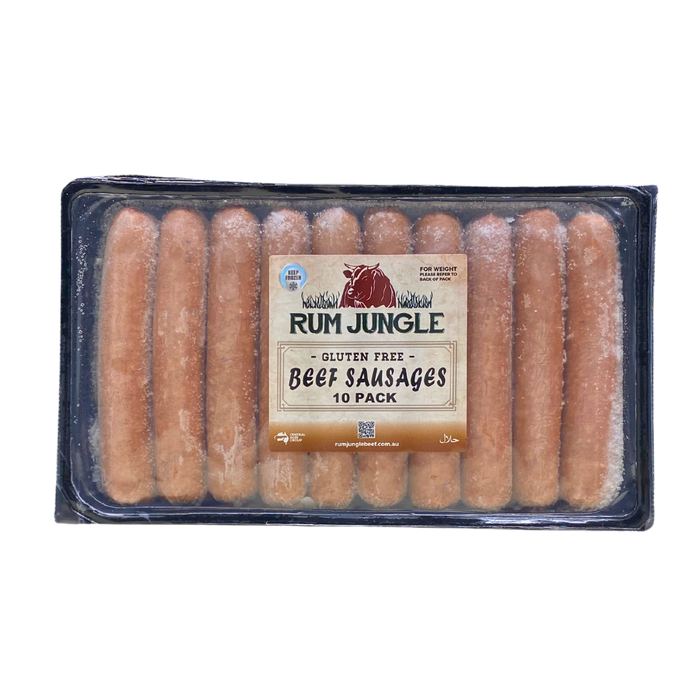 Rum Jungle beef sausages