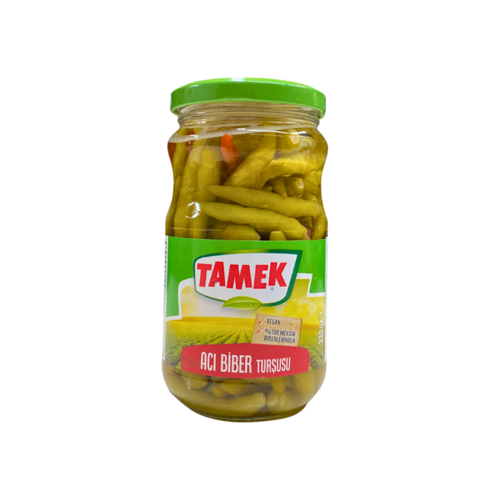 Tamek long hot peppers ホットグリーンペッパーピクルス　330g