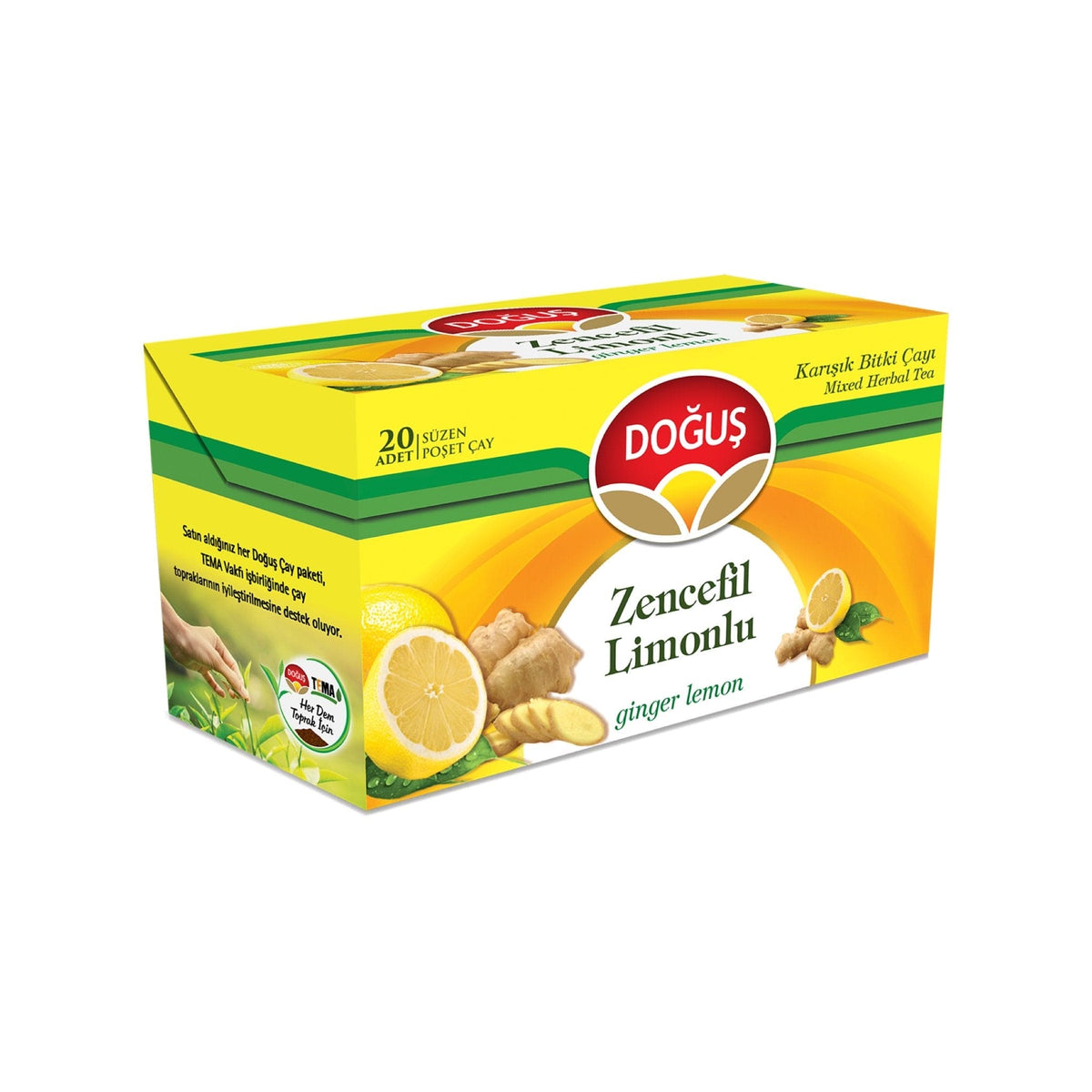 Dogus Ginger Lemon Mixed Herbal Tea Bag 20 pcs 生姜レモンミックスハーブティー 20袋 ...