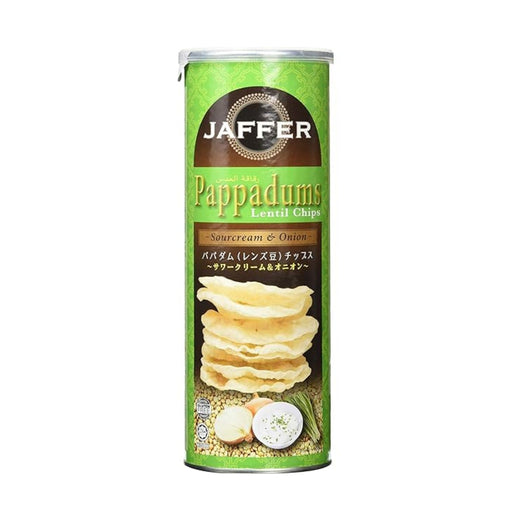 Jaffer Pappadums Lentil Chips, Sourcream & Onion Flavor 60 g